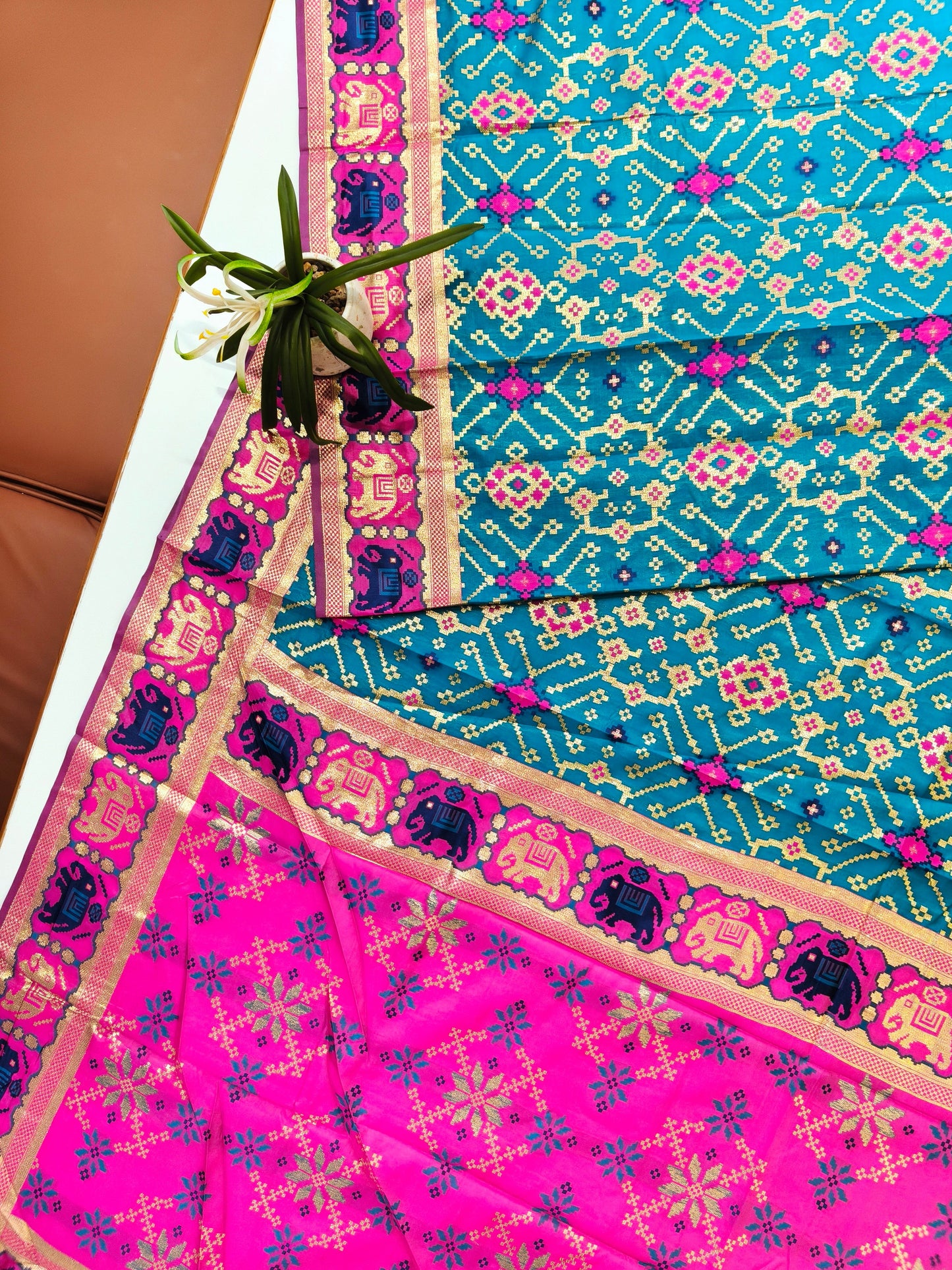 SOFT BANARASI PATOLA SAREE -  FIROZI