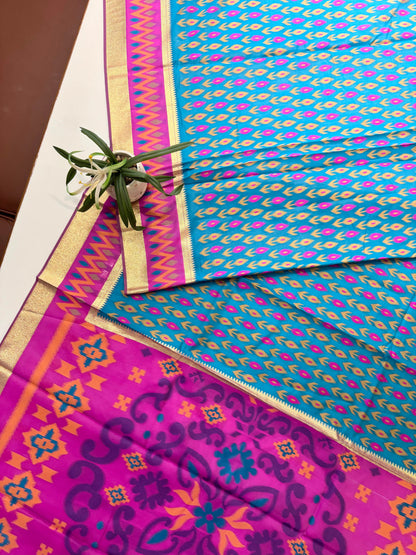 POCHAMPALLY IKKAT SILK SAREE -  FIROZI