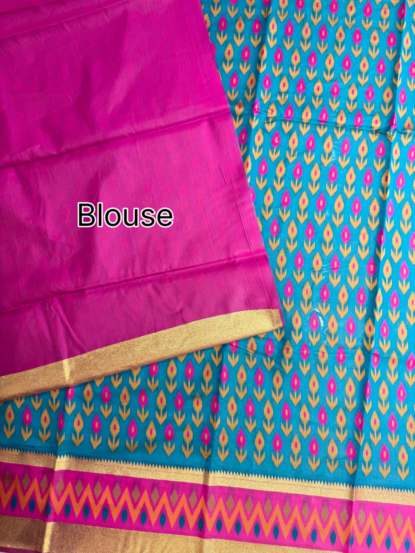 POCHAMPALLY IKKAT SILK SAREE -  FIROZI