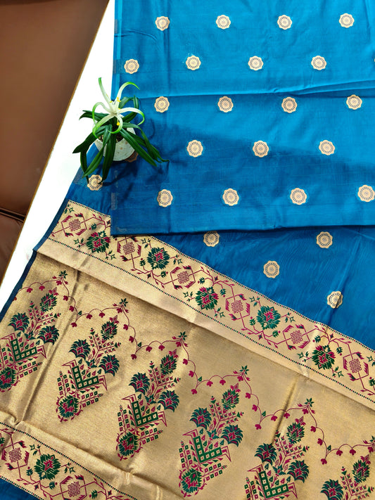 Maharashtrian Paithani Silk Saree - FIROZI