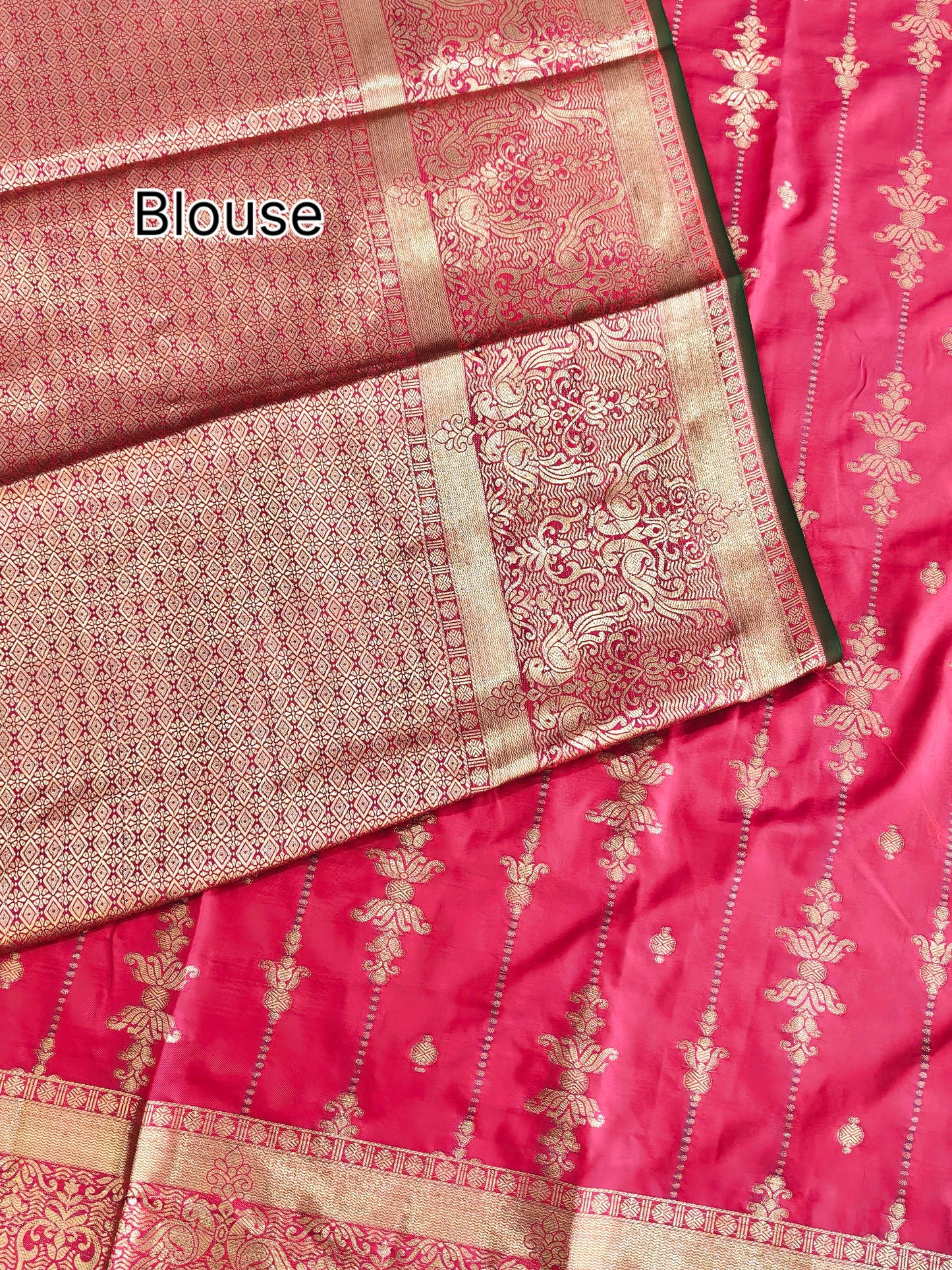 Luxury Banarasi Silk Saree with Designer Pallu-GAJARI
