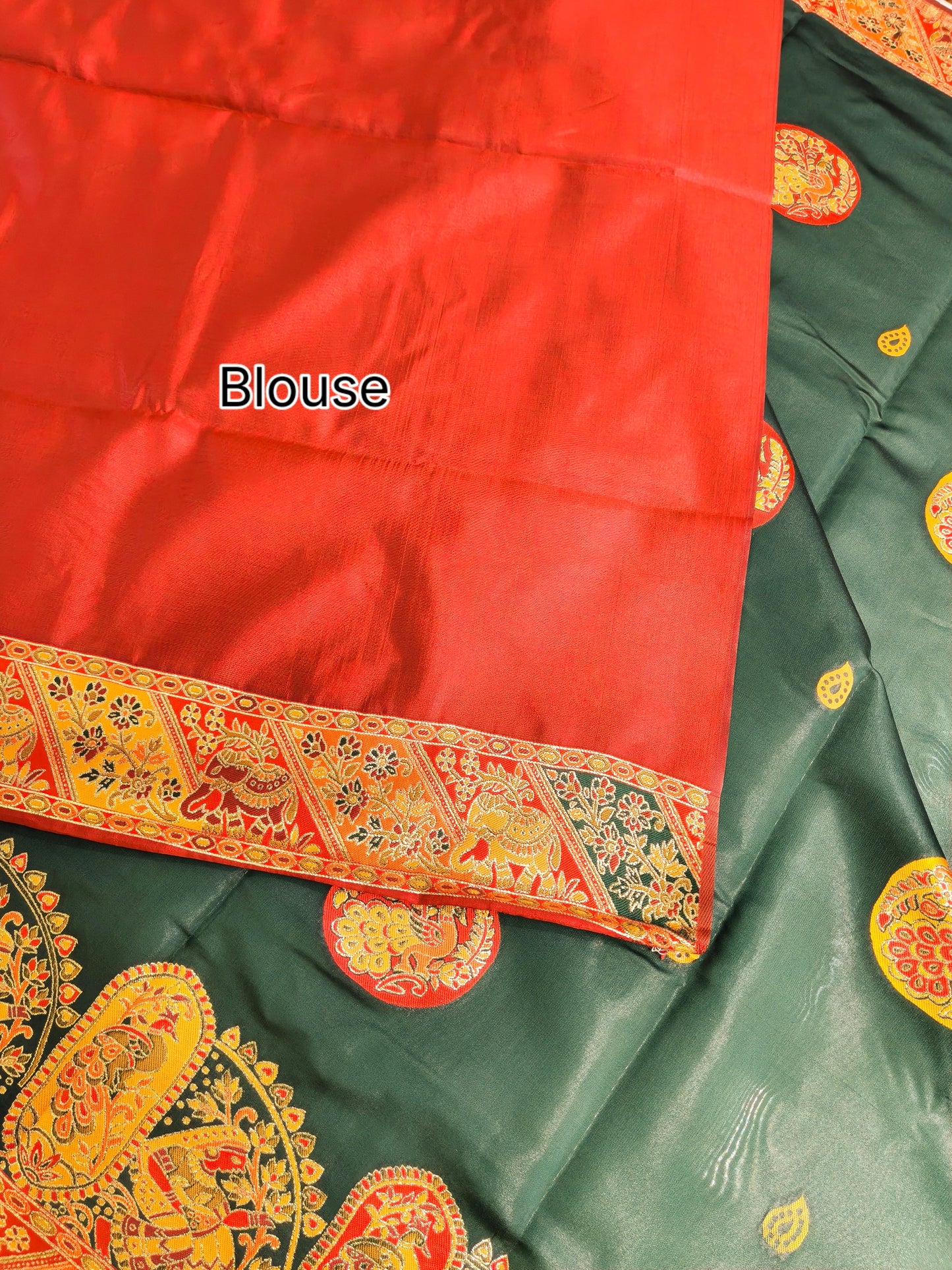 PURE SOFT RAJWADI PASHMINA SILK SAREE - GREEN
