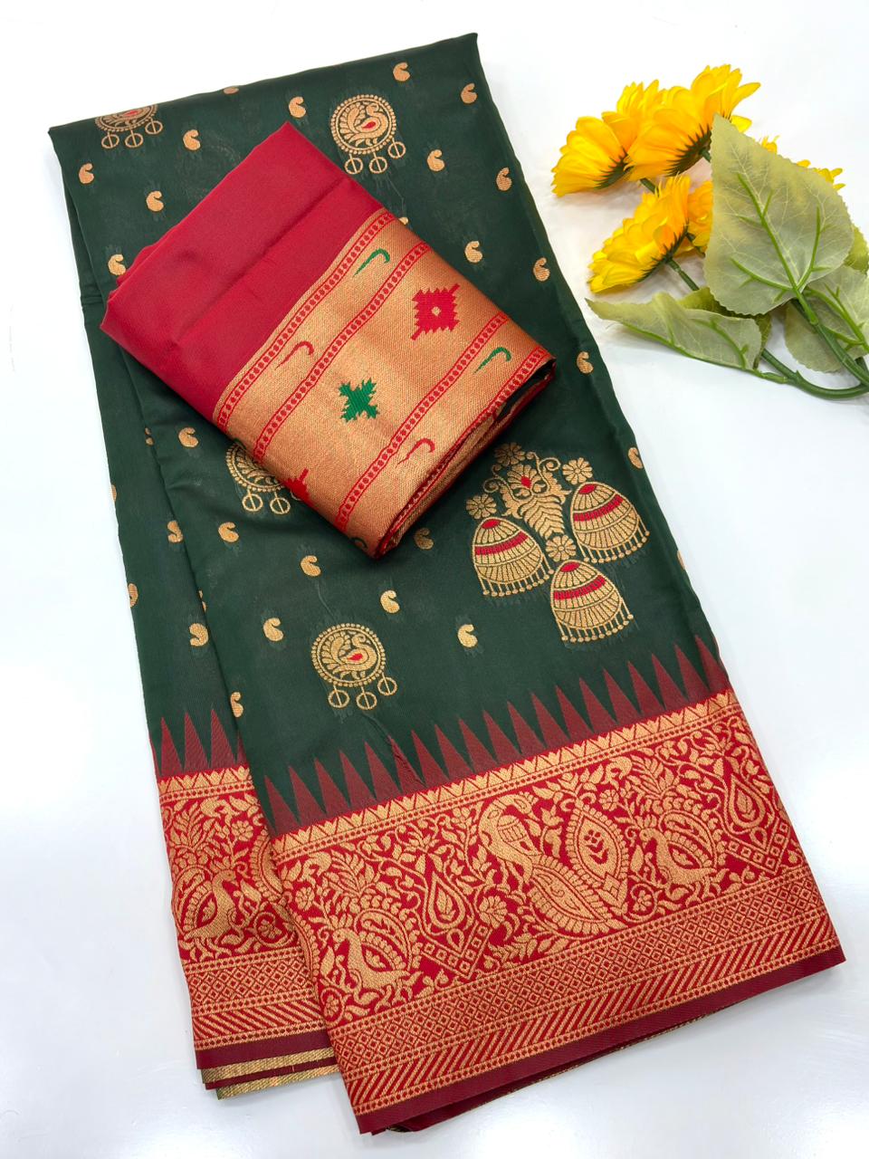 ROYAL PAITHANI EDITION 112 - GREEN