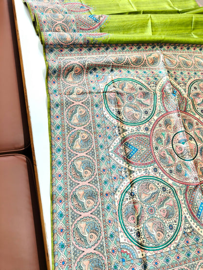 Tussar Silk Madhubani - MEHENDI