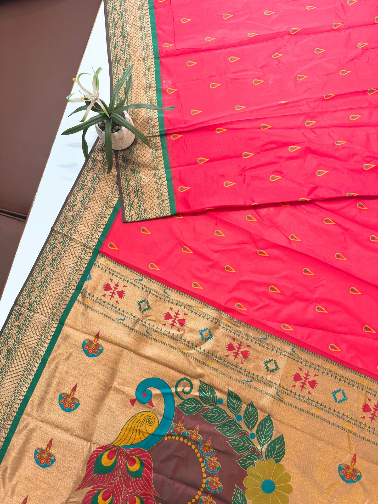 BANARASI PAITHNI  SILK SAREE  101- RED