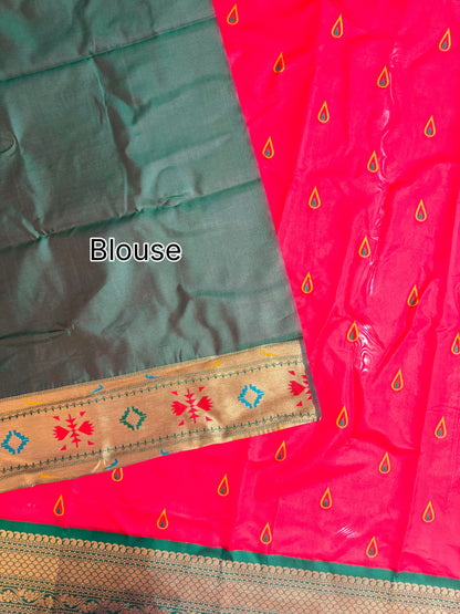 BANARASI PAITHNI  SILK SAREE  101- RED