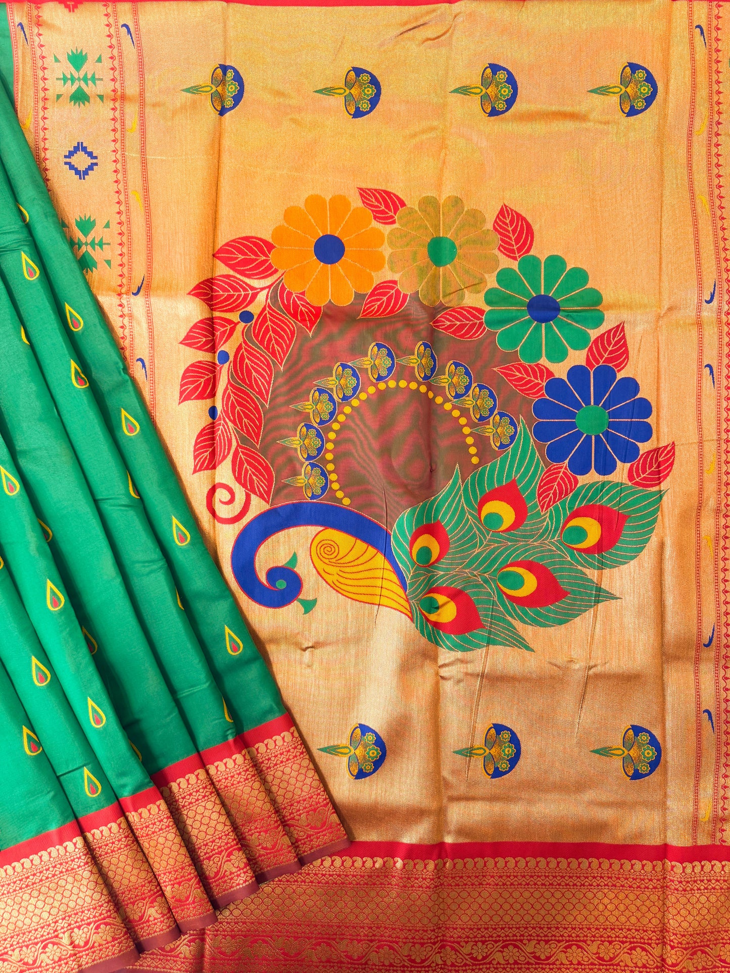 BANARASI PAITHNI  SILK SAREE  101- PERROT