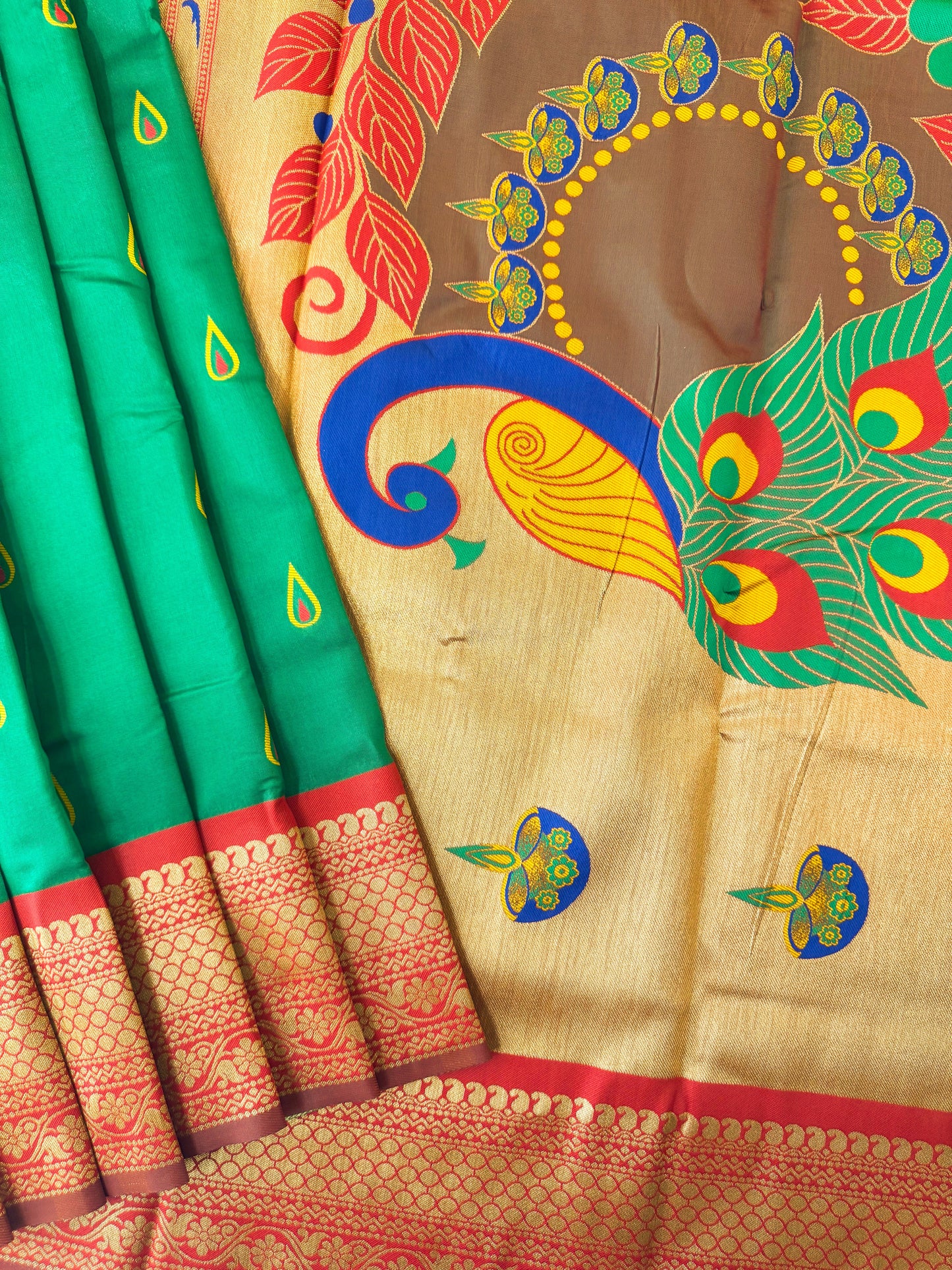 BANARASI PAITHNI  SILK SAREE  101- PERROT
