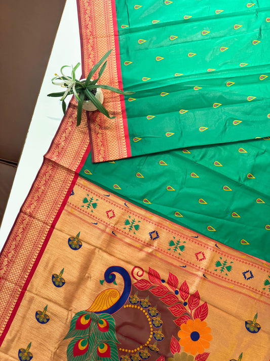 BANARASI PAITHNI  SILK SAREE  101- PERROT