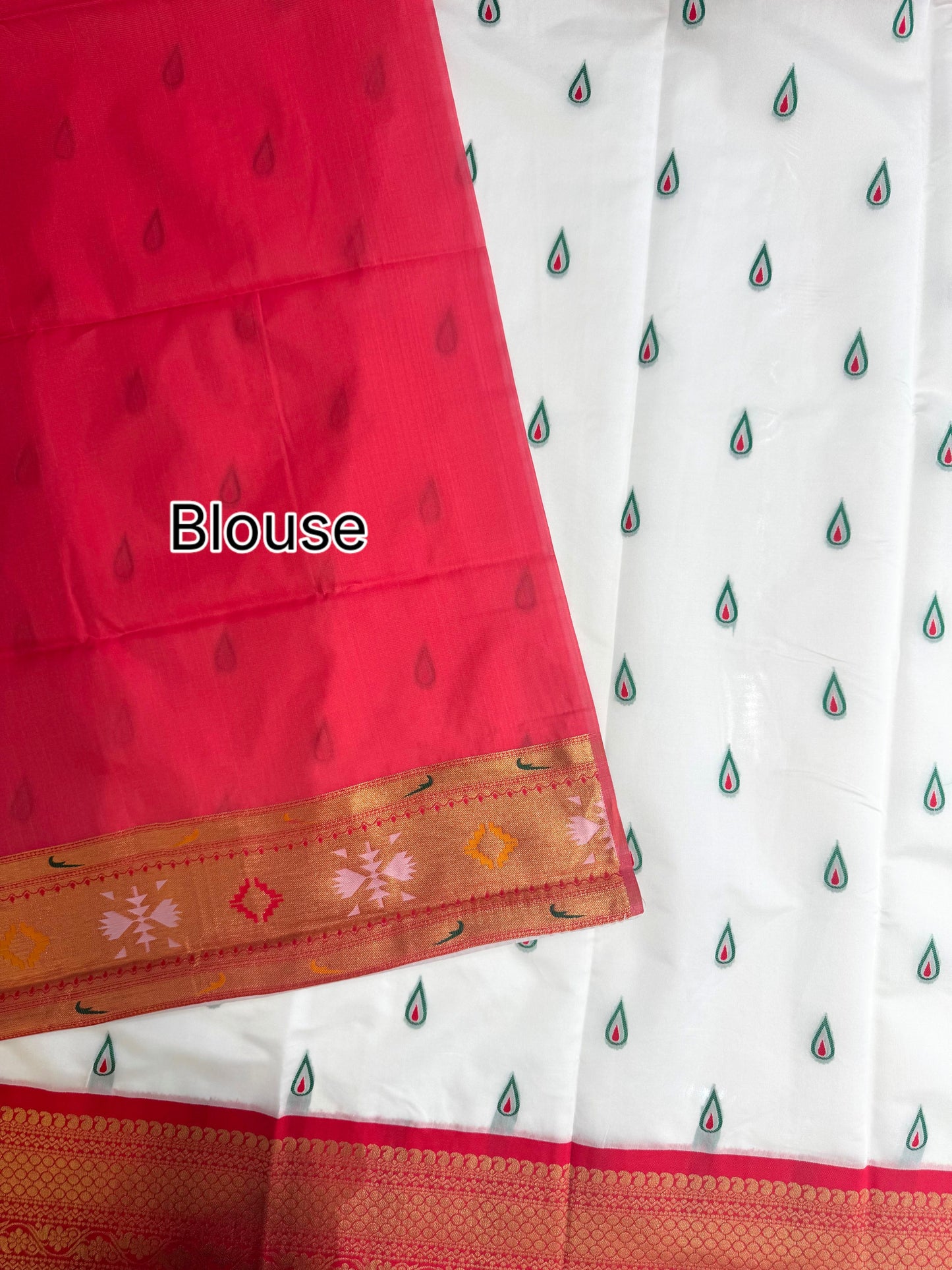 BANARASI PAITHNI   SILK SAREE  101- WHITE