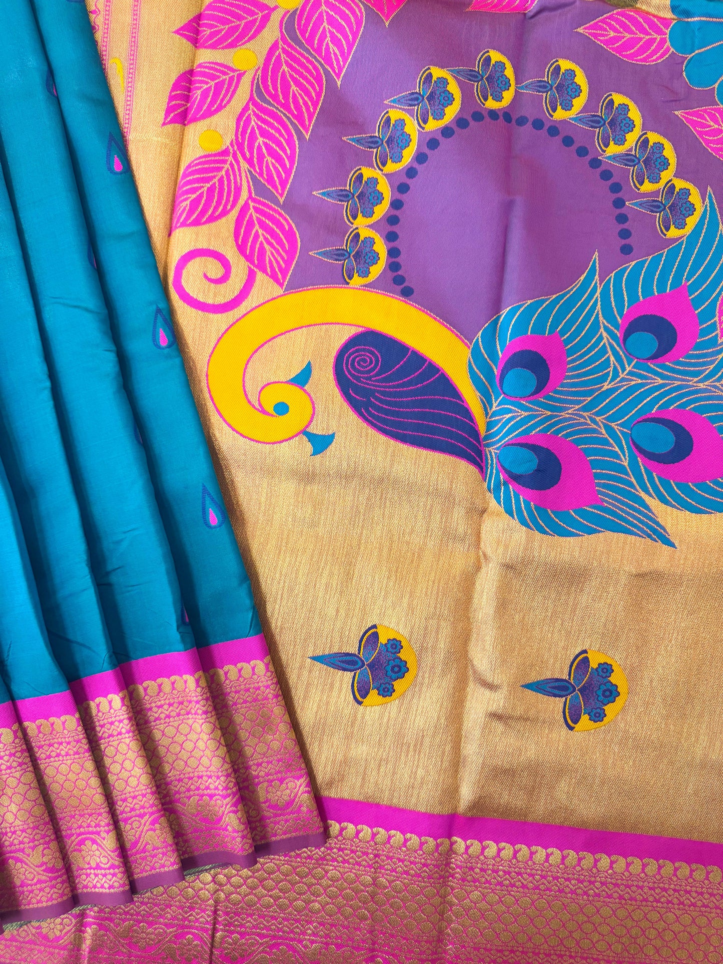 BANARASI PAITHNI  SILK SAREE  101- FIROZI