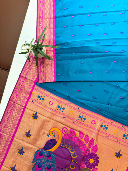 BANARASI PAITHNI  SILK SAREE  101- FIROZI