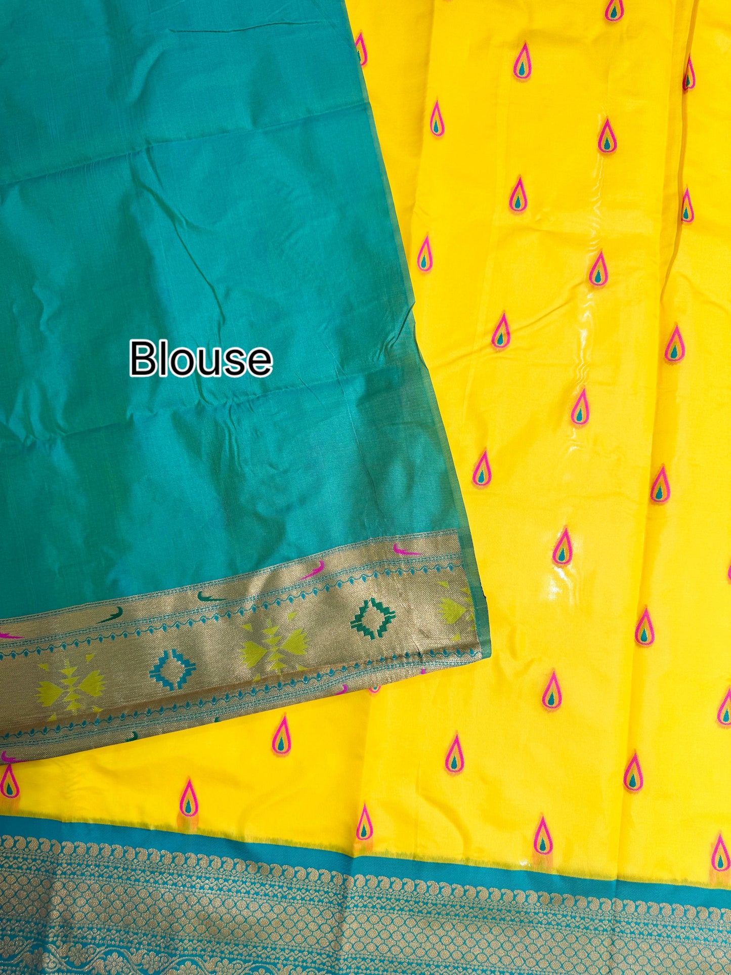 BANARASI PAITHNI  SILK SAREE  101- YELLOW