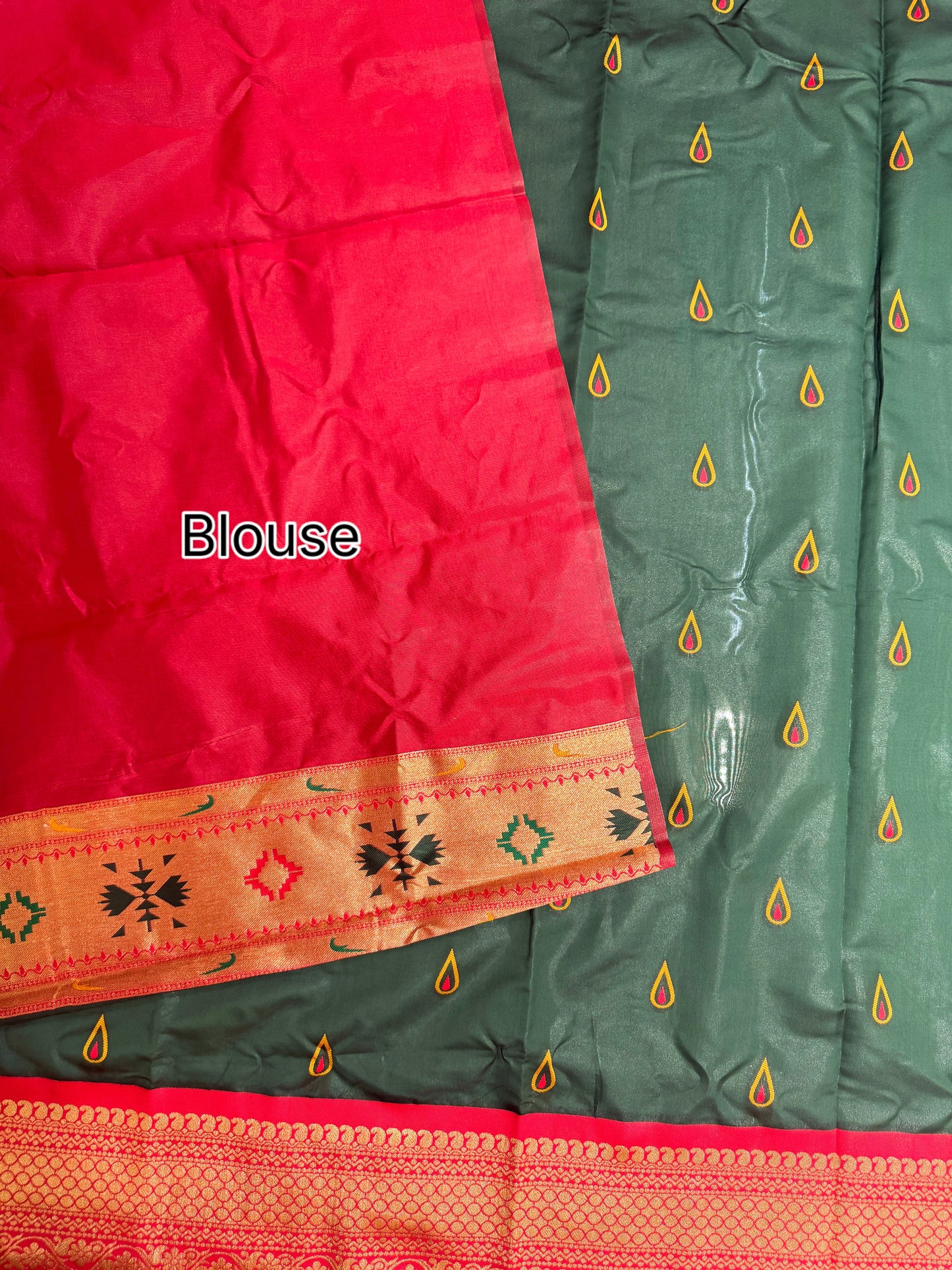 BANARASI PAITHNI  SILK SAREE  101- BT GREEN
