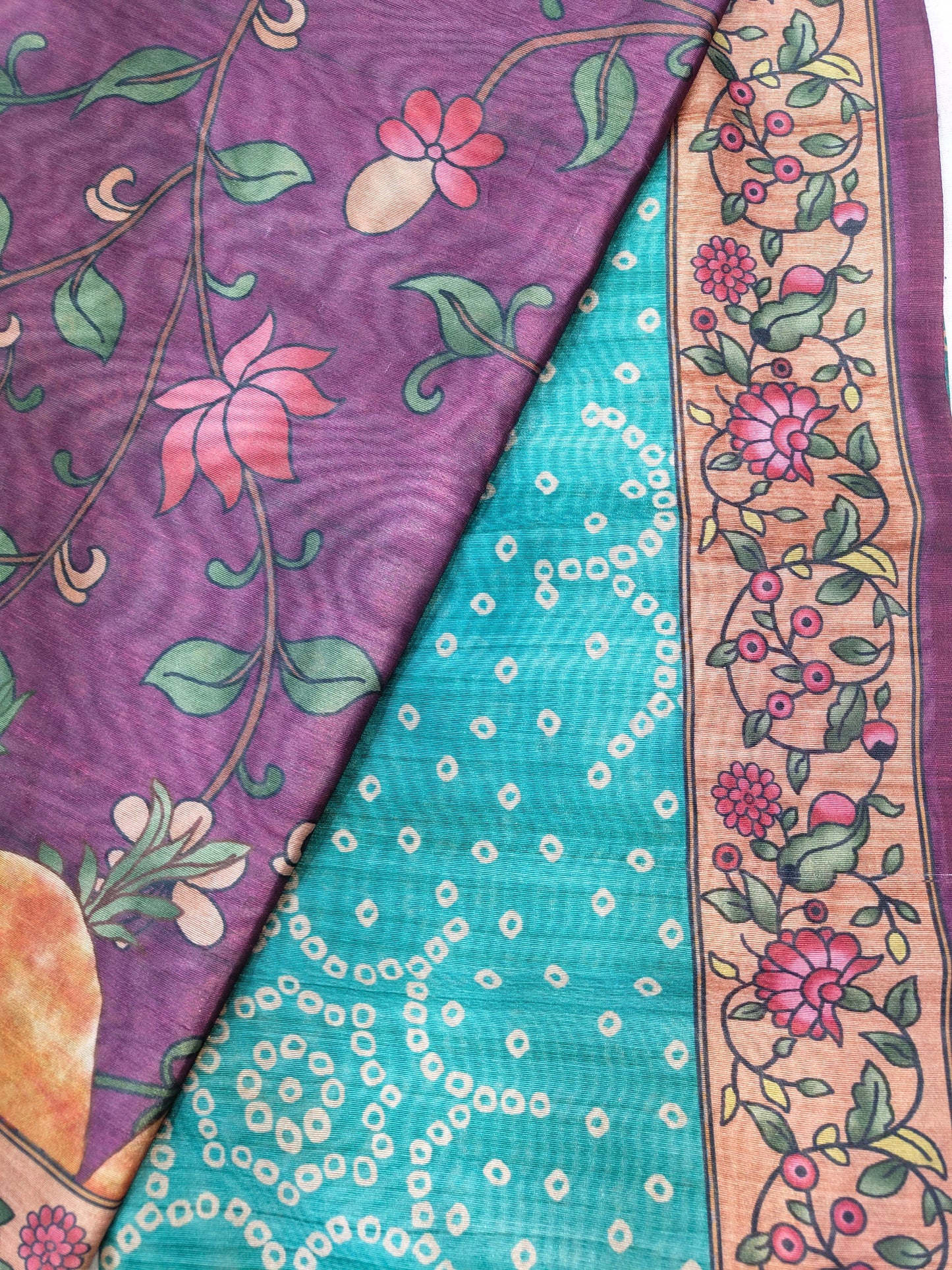 FIROZI - Tussar Silk Kalamkari Saree
