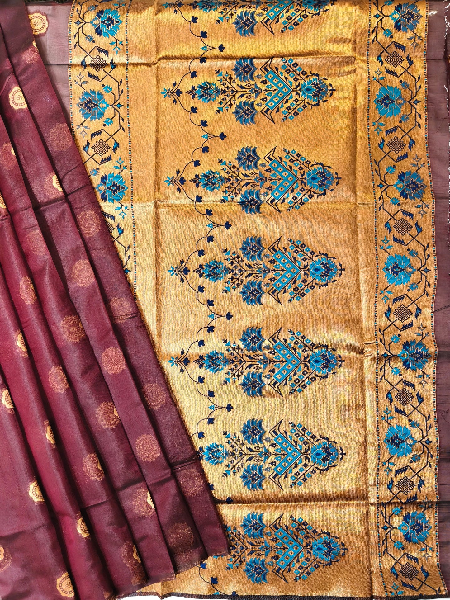Maharashtrian Paithani Silk Saree - MAROON