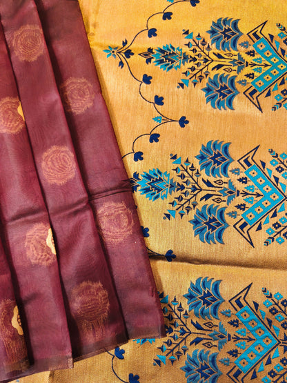 Maharashtrian Paithani Silk Saree - MAROON
