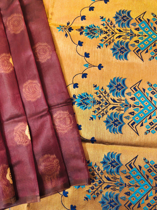 Maharashtrian Paithani Silk Saree - MAROON
