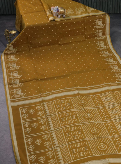 Classic Handloom Weave Saree- YELLOW