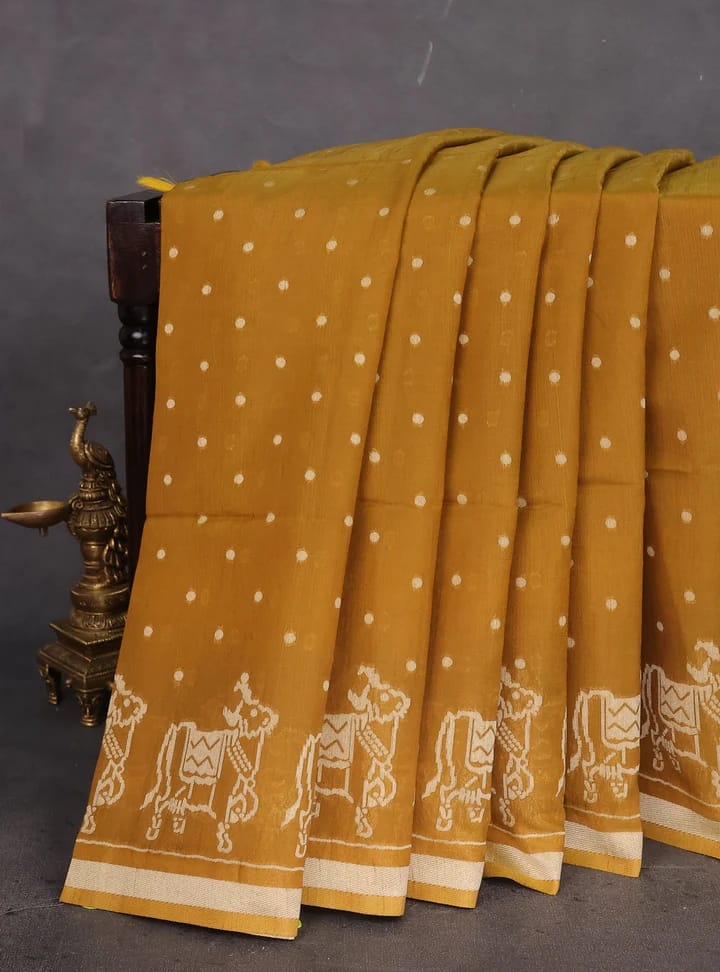 Classic Handloom Weave Saree- YELLOW