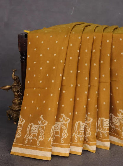Classic Handloom Weave Saree- YELLOW