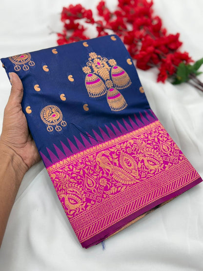 ROYAL PAITHANI EDITION 112 - NAVY BLUE
