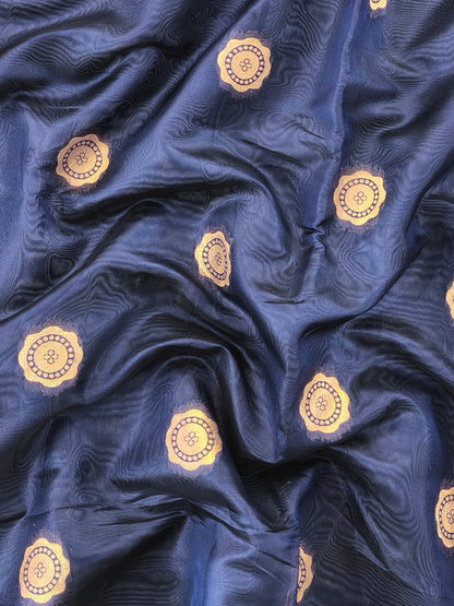 Maharashtrian Paithani Silk Saree - NAVY BLUE