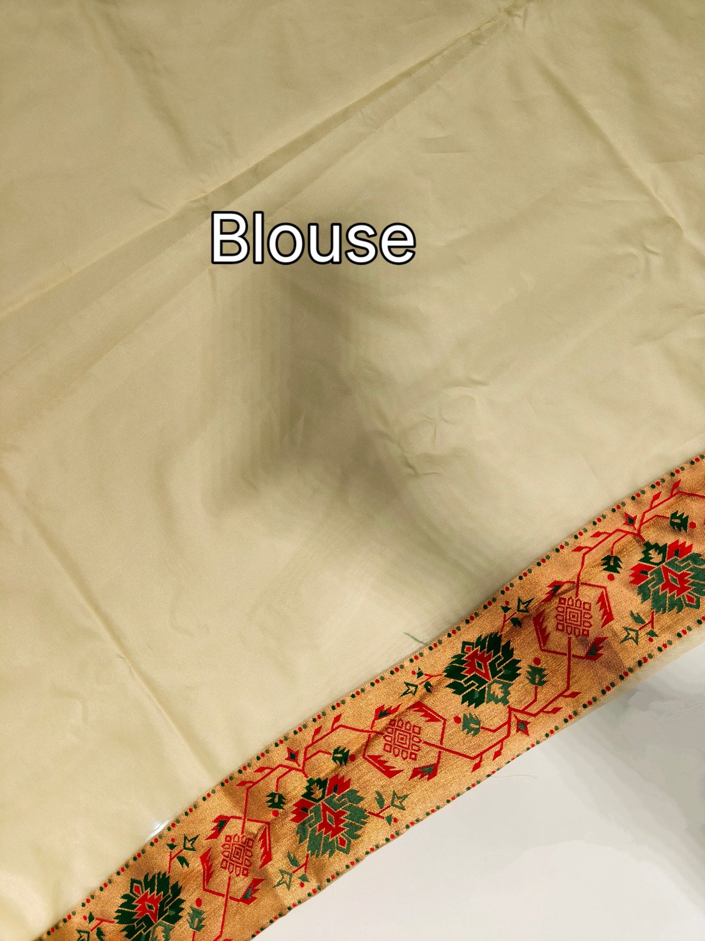 Maharashtrian Paithani Silk Saree - OFF WHITE