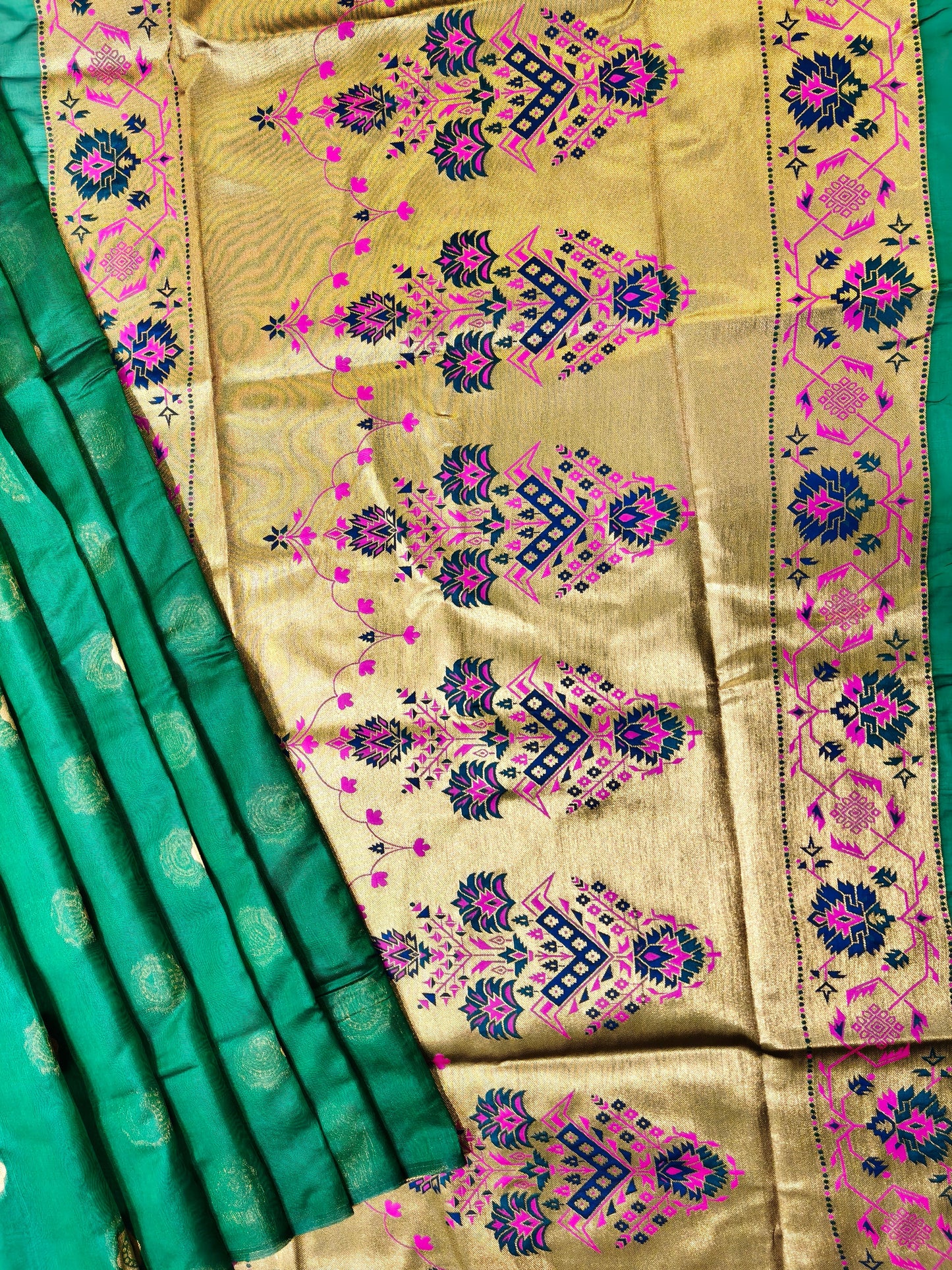 Maharashtrian Paithani Silk Saree - PERROT