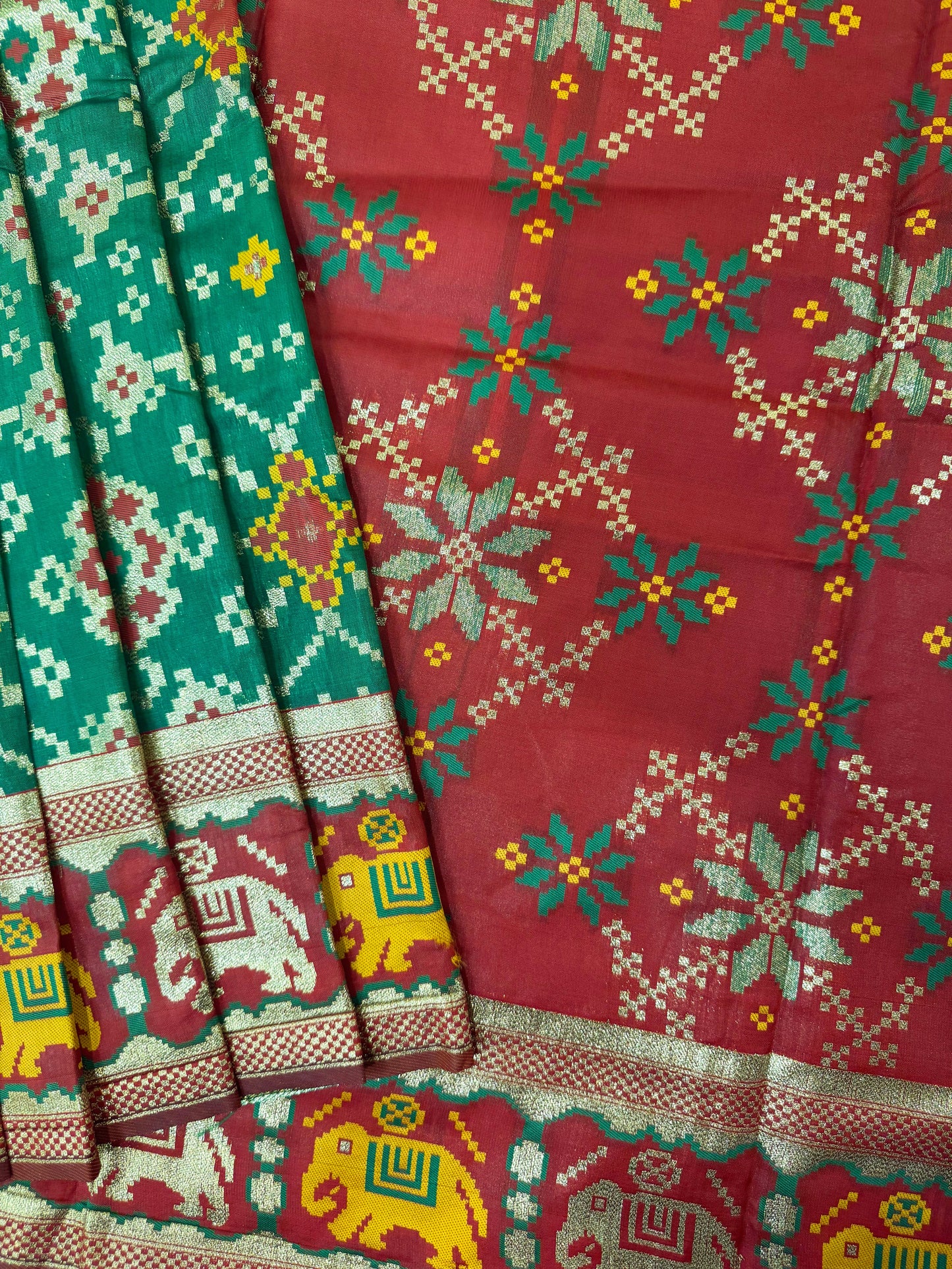 SOFT BANARASI PATOLA SAREE -  PERROT