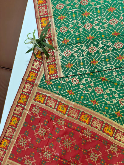 SOFT BANARASI PATOLA SAREE -  PERROT