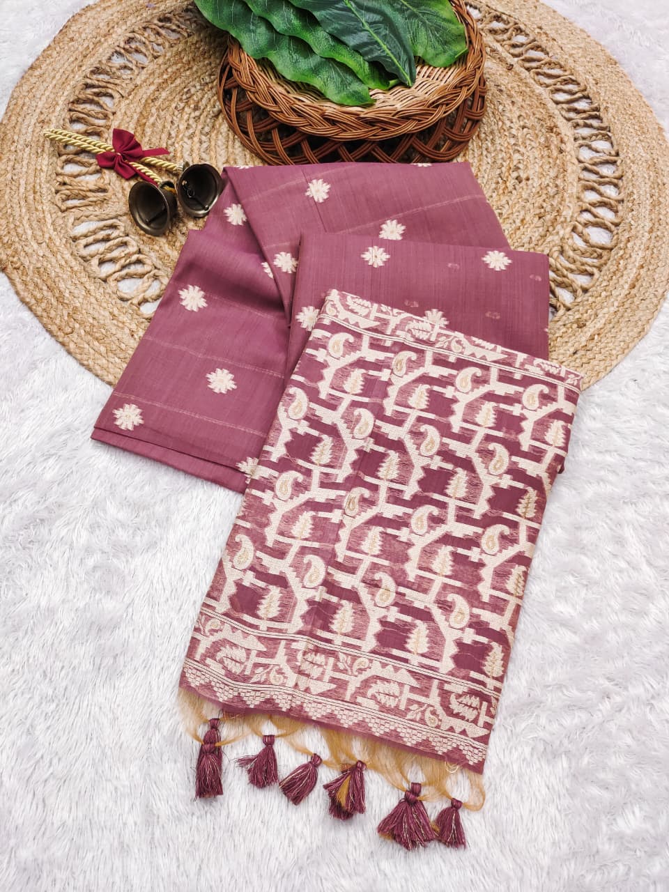 Graceful Chanderi Cotton Saree with Traditional Craft - PINK