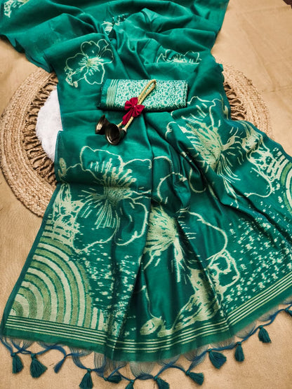 Premium Svarna Kusum Noir Saree-RAMA