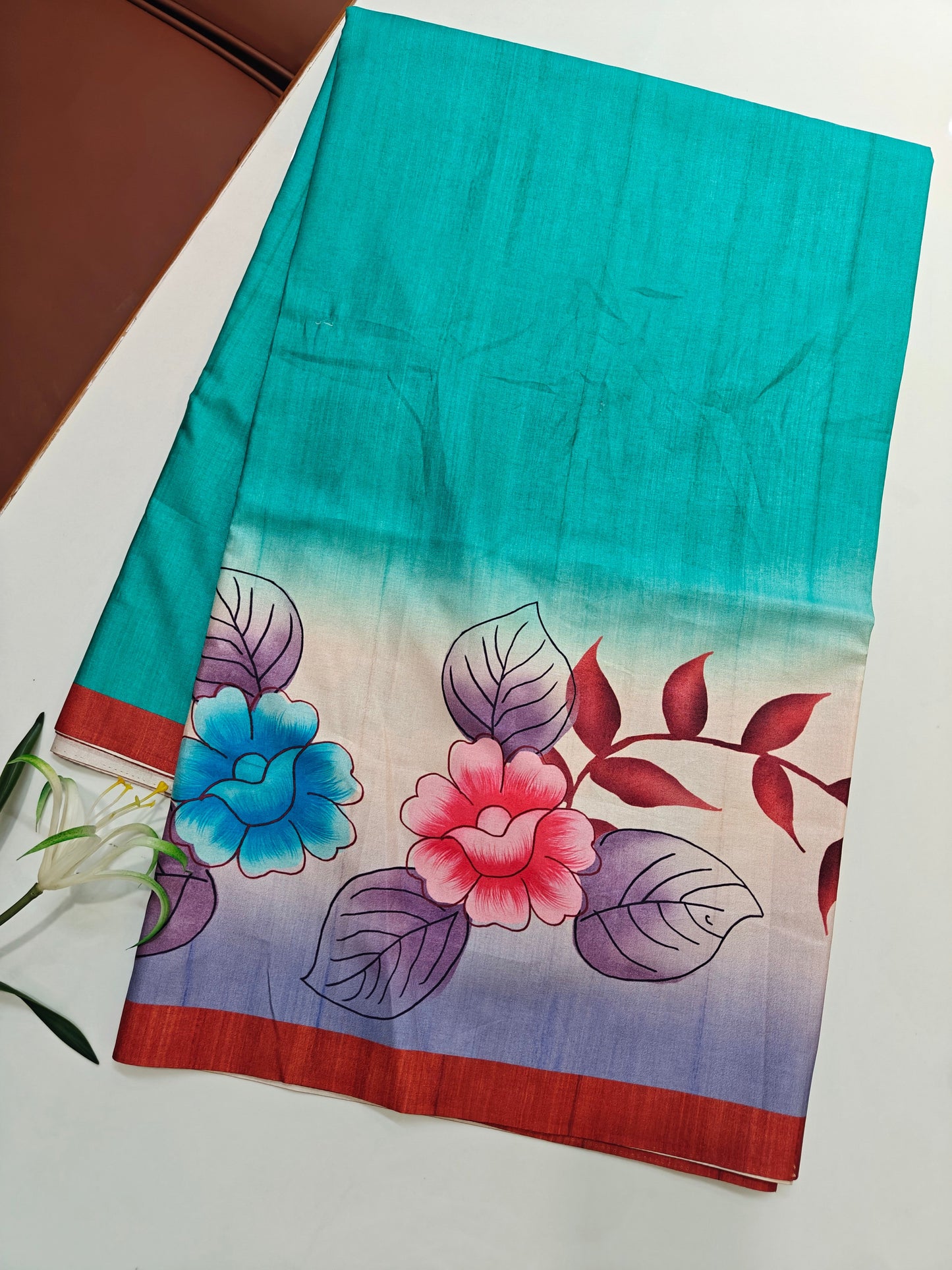Modern Ethnic Saree with Floral Design -  RAMA