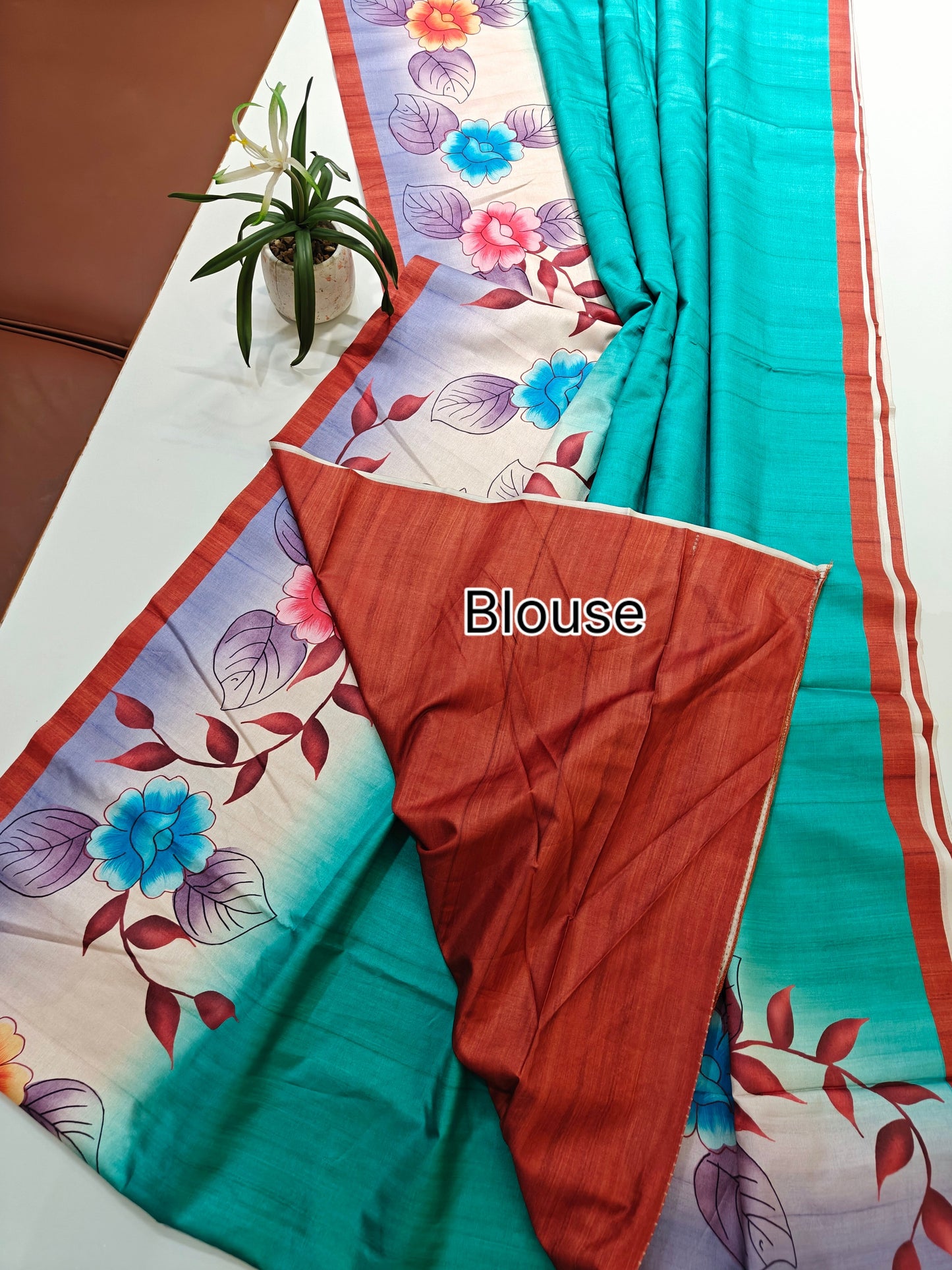 Modern Ethnic Saree with Floral Design -  RAMA