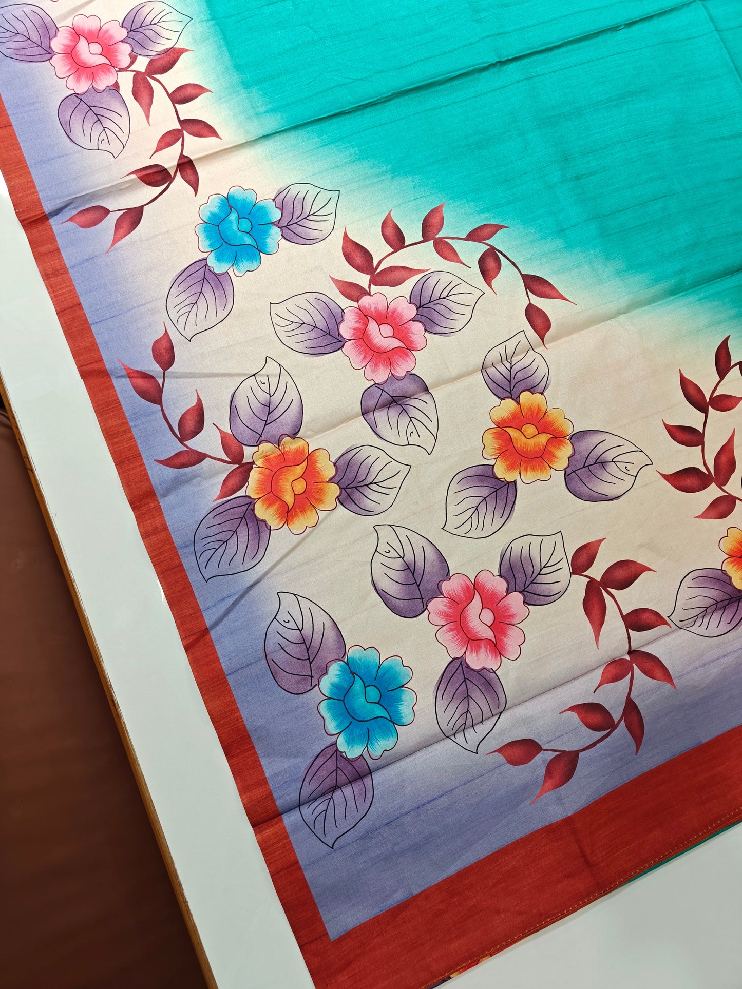 Modern Ethnic Saree with Floral Design -  RAMA