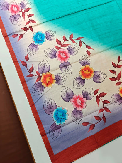 Modern Ethnic Saree with Floral Design -  RAMA
