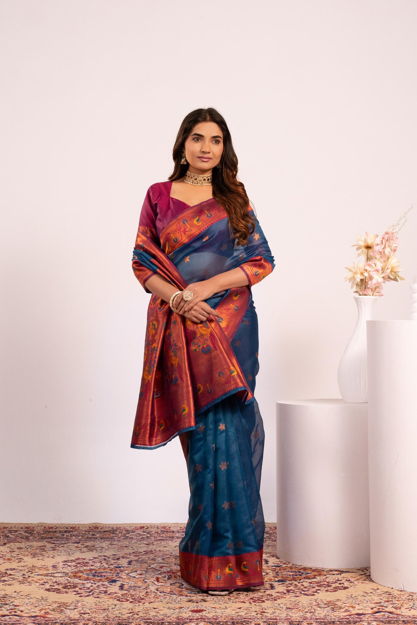 Pure Banarasi Paithani Silk Saree - RAMA