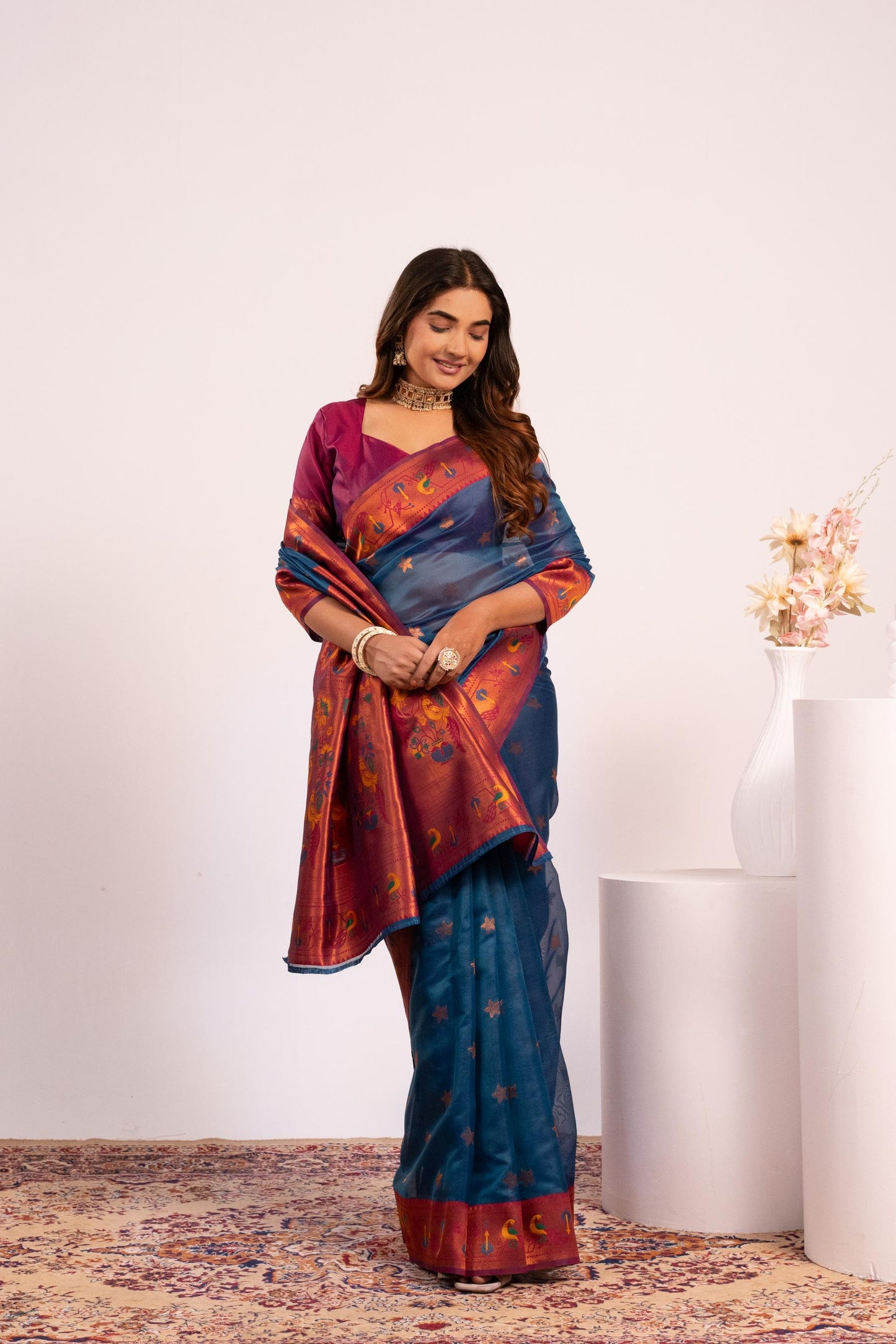Pure Banarasi Paithani Silk Saree - RAMA