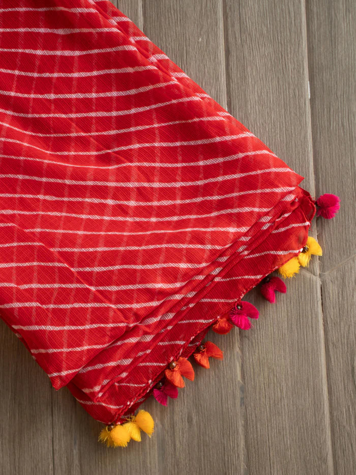 Trendy kota Checks Lightweight Saree-PINK