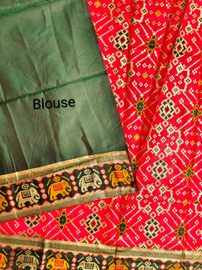 SOFT BANARASI PATOLA SAREE -  RED