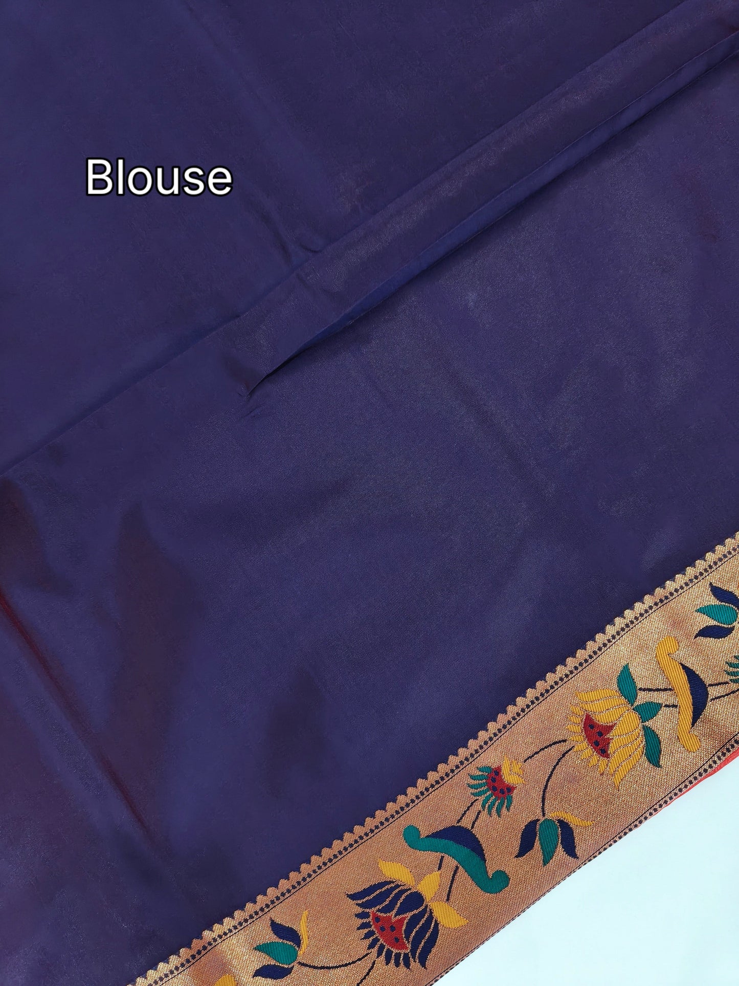 Paithani Silk Saree with Floral Motifs and Zari Pallu - RED