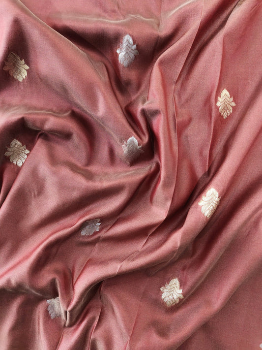 Banarasi Katan Silk Saree With Peacock Weaving  - RED