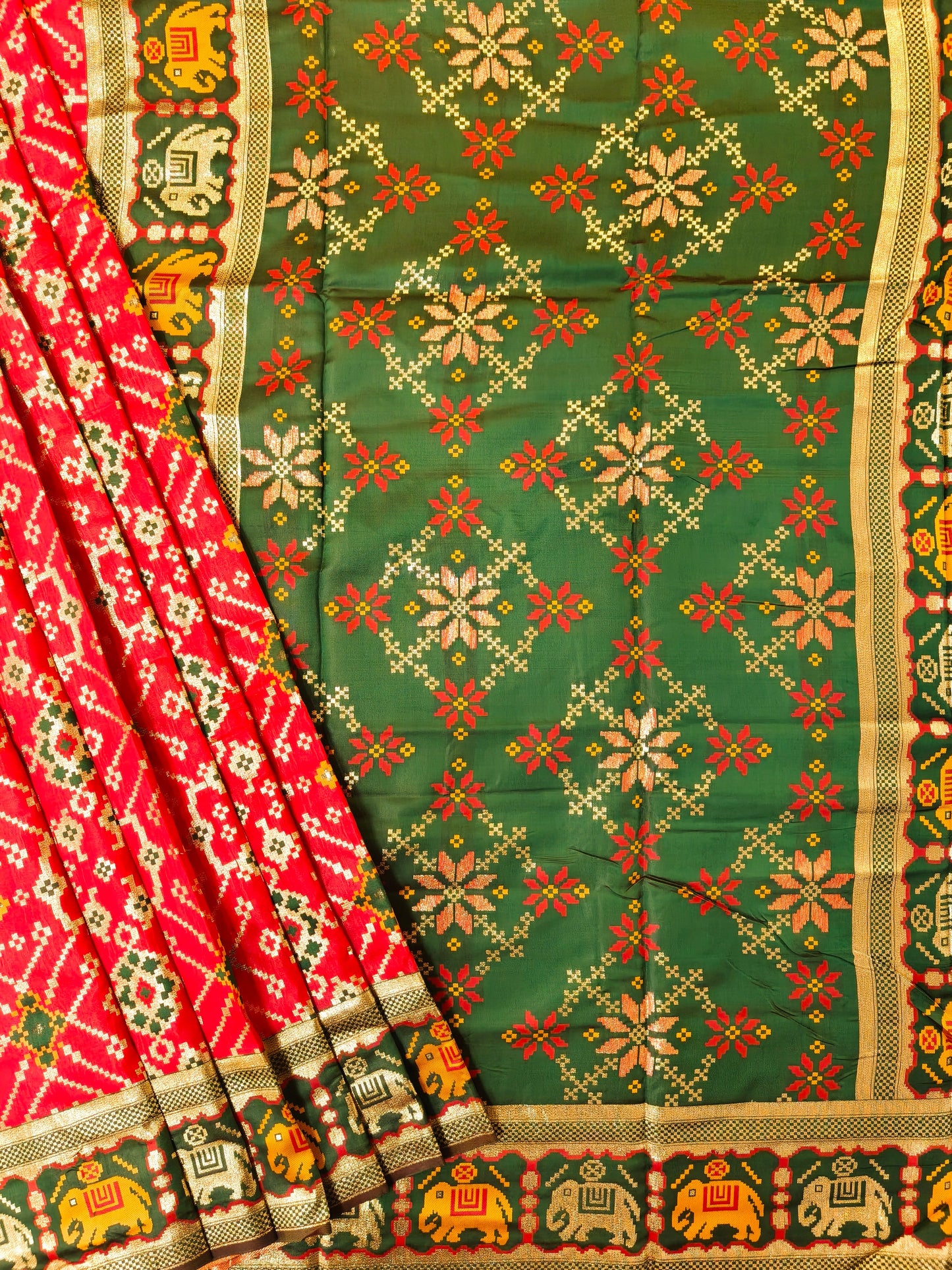 SOFT BANARASI PATOLA SAREE -  RED