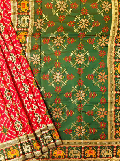 SOFT BANARASI PATOLA SAREE -  RED