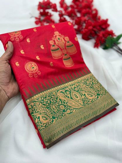ROYAL PAITHANI EDITION 112 - RED