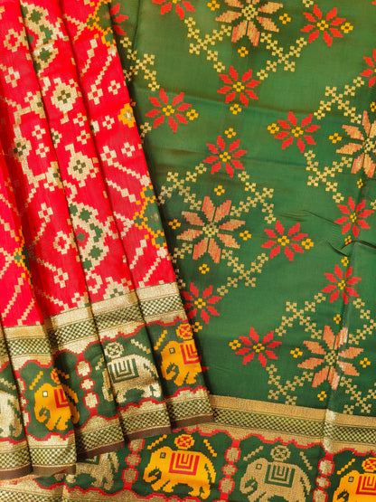 SOFT BANARASI PATOLA SAREE -  RED