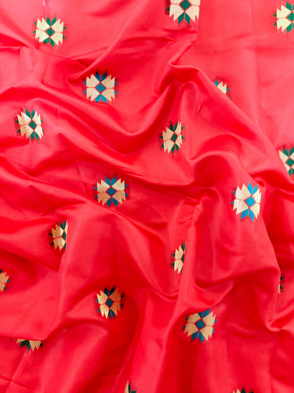 Banarasi Paithani With Bird & Floral Pallu - RED