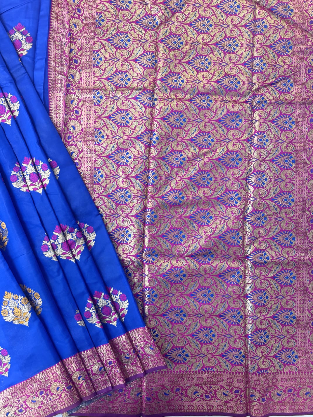 BANARASI PAITHANI  SAREE - ROYAL BLUE