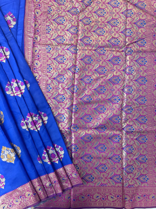 BANARASI PAITHANI  SAREE - ROYAL BLUE